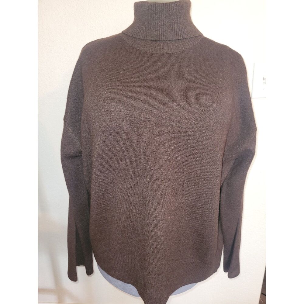 Preston & York Brown Alpaca Wool Blend Turtleneck Sweater - Women’s Medium